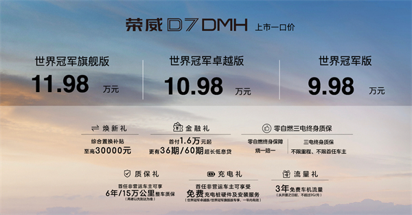 中國混動(dòng)問鼎世界之巔，榮威DMH雙車正式上市
